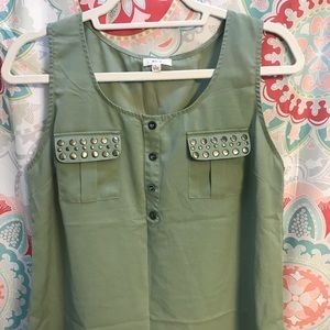 Green blouse